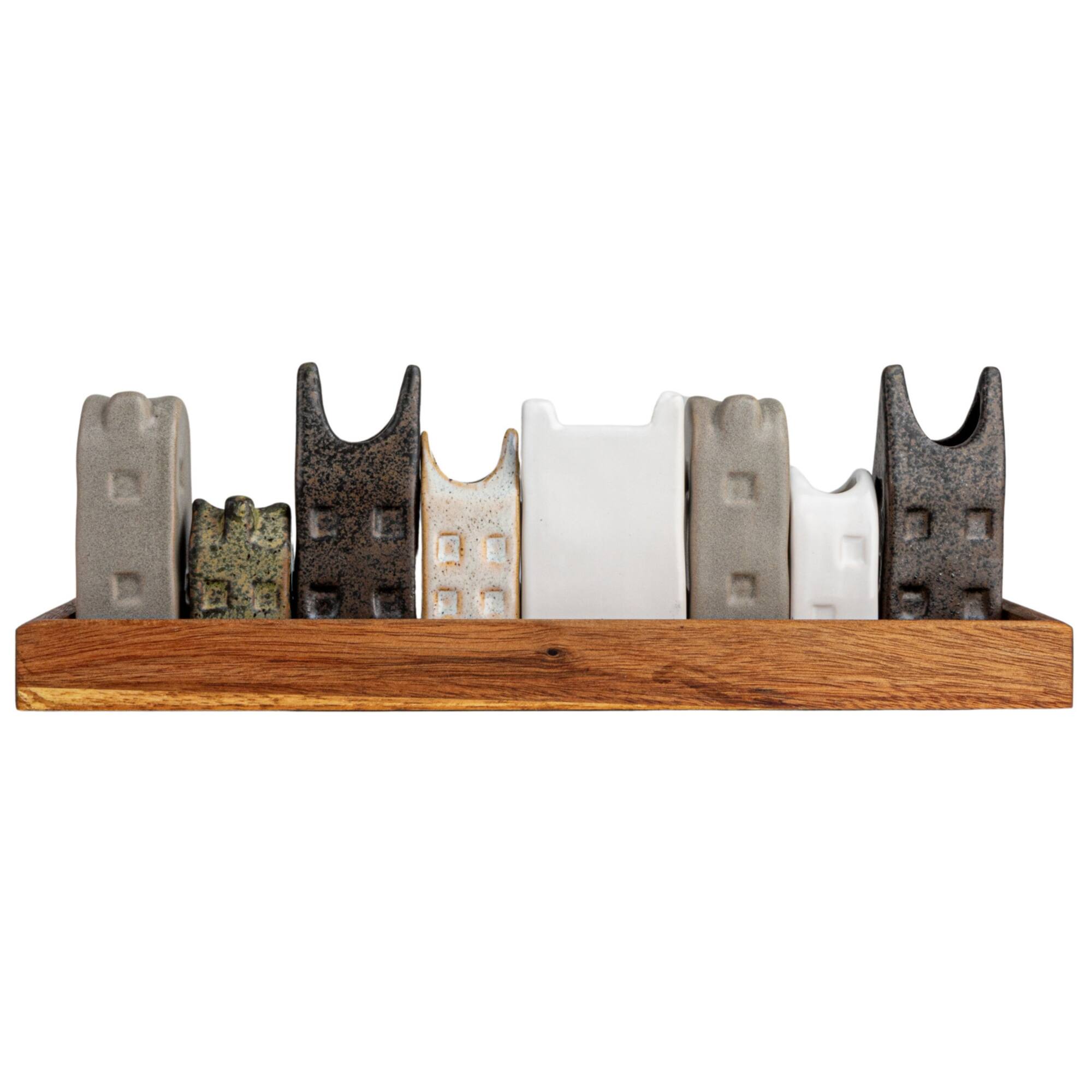Hello Honey® 4" Bohemian House-Shaped Stoneware Vase Set